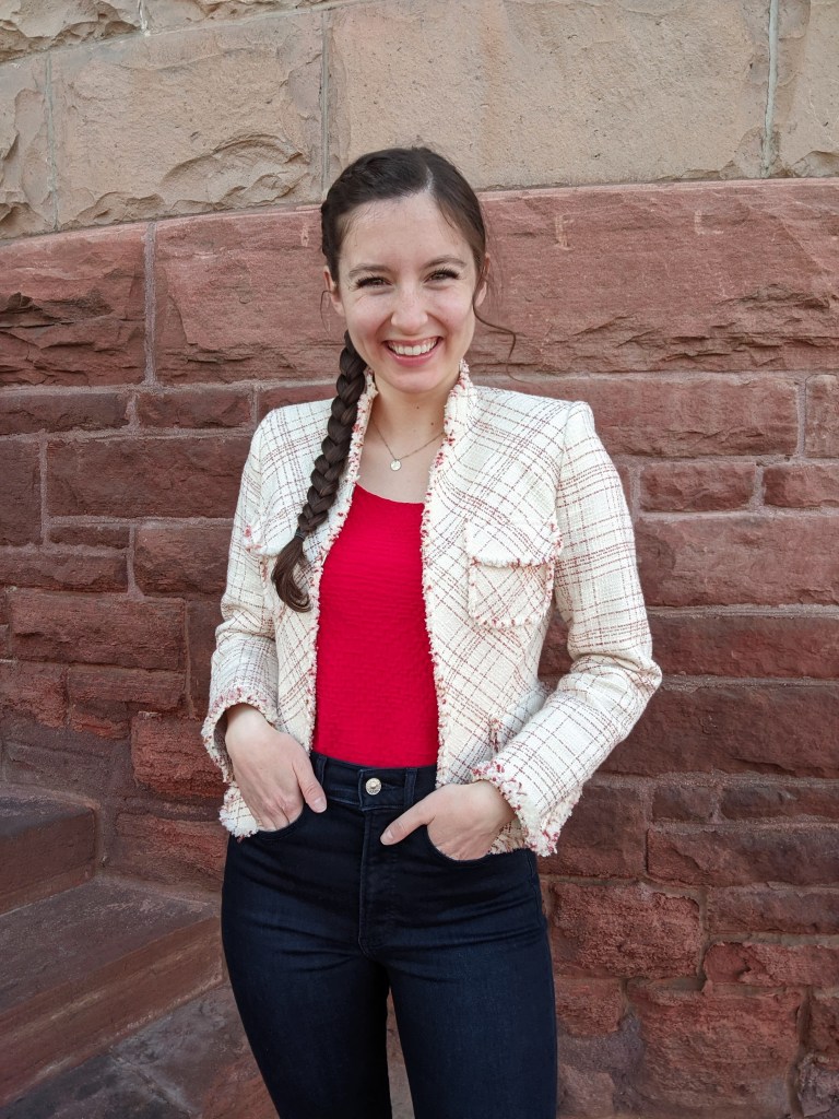 \"tweed-thrifted-blazer-spring-transitional-outfit\"